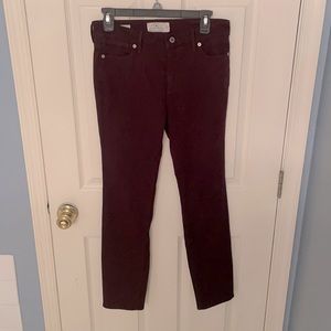 Lucky Brand Handcrafted Hayden Skinny Maroon Jeans size 6/28